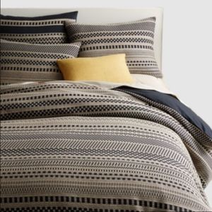 SOLD - West Elm Organic Washed Woven Dot Duvet Cover